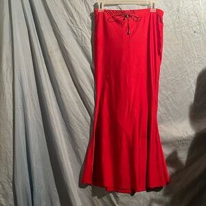Paara Saree Contours red Skubby Mini long skirt excellent for X-MAs
